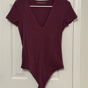 Abercrombie & Fitch Burgundy Bodysuit